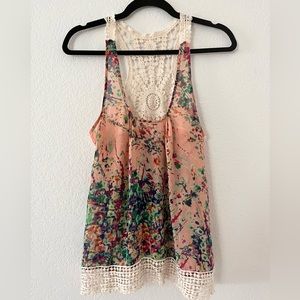 Women’s Small Floral Sheer Top, Sheer Lace Top, Women’s Small, Stitch Fix Brand